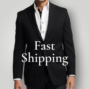 RALPH LAUREN Men’s Blazer Sport Coat Two Button Suit Jacket 42R Black Wool
